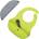 BBLÜV Pöket лигавник с лъжичка Grey/Lime 2 бр