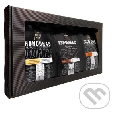 Pure Way Darčekový set odrodových káv Honduras Costa Rica Espresso 3 x 200 g