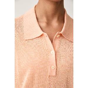 Calvin Klein тениска с яка дамска от вискоза (LV044G311G) - answear - 195,39 лв