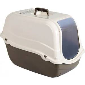Kerbl Litter Box Minka - Закрита Котешка Тоалетна с активен въглен КРЕМ - 57x39x41 cm - 81571