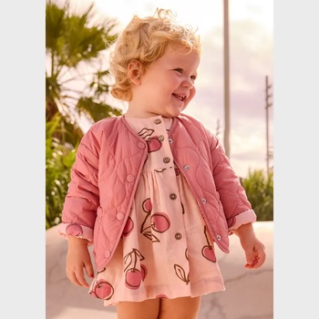 MAYORAL Яке против вятър 2 лица цвят розов и на черешки за бебе момиче Mayoral