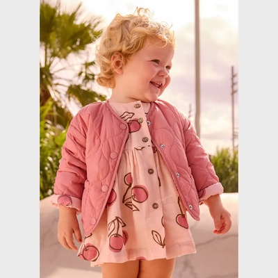 MAYORAL Яке против вятър 2 лица цвят розов и на черешки за бебе момиче Mayoral