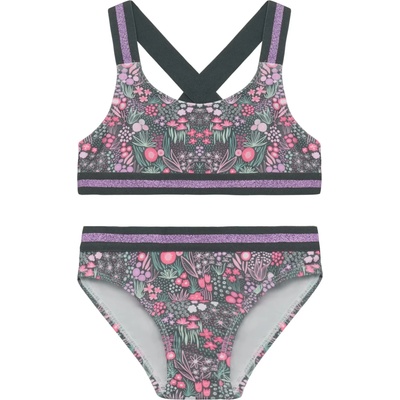 Color Kids Детски комплект бикини Color Kids Kid's Bikini with Contrast Straps AOP Bikini - Turbulence - размер 104 (EU) (750-2557-0313)