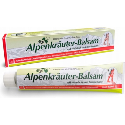 Alpenkräuter-Balsam z alpských bylin - balzám s listem vinné révy a kaštanem 200 ml