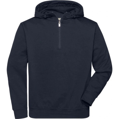 James & Nicholson mikina JN 839 z bio bavlny kapuce poloviční zip COT-02083900300 navyXS