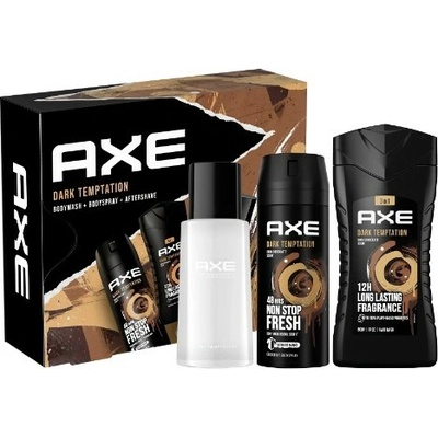 Axe Dark Temptation Men deospray 150 ml + shower gel 250 ml + aftershave 100 ml + mobile holder gift set