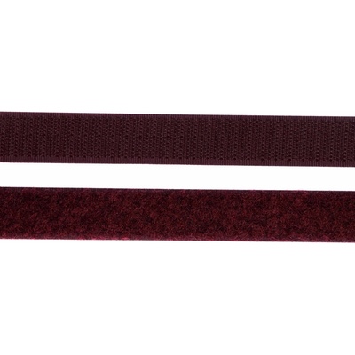 Pro Háčkování Suchý zip, 20 mm, komplet tmavá bordó