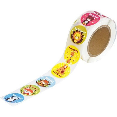 DP Craft Motivační samolepky v roli, zvířátka 2,5cm 500ks – Zboží Dáma