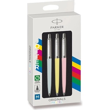 Parker Jotter Originals Pastel sada, 3 ks, kuličková tužka modrá, žlutá a růžová 1502/1257835