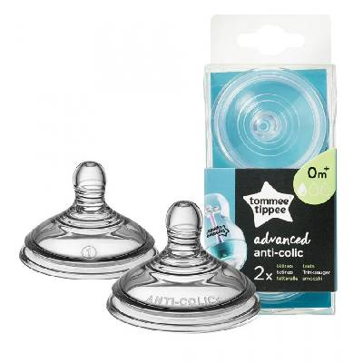 Биберони Advanced Anti-Colic Slow - 1 капка 0м+ - 2 бр/оп - Tommee Tippee