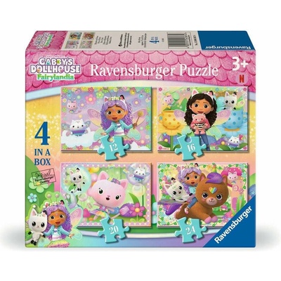 Ravensburger sada 4v1 Gábinin kouzelný domek Fairylandia 12,16,20,24 dílků