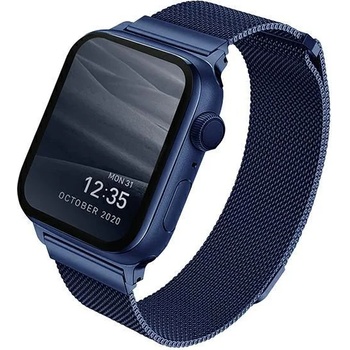 UNIQ Dante Milanese Magnetic Stainless Steel Band - стоманена, неръждаема каишка за Apple Watch 38мм, 40мм, 41мм (тъмносин) (Uni000362-0)