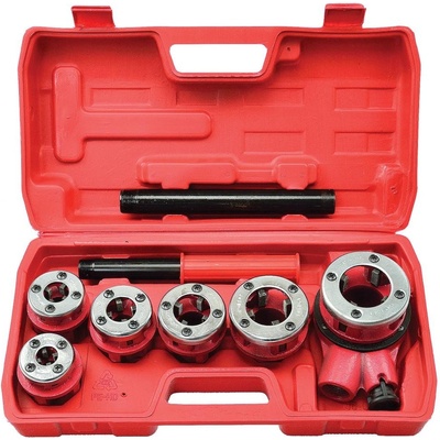 6-dielna sada závitových hláv 1/4", 3/8", 1/2", 3/4", 1", 5/4" s račňou a rukoväťou, GEKO