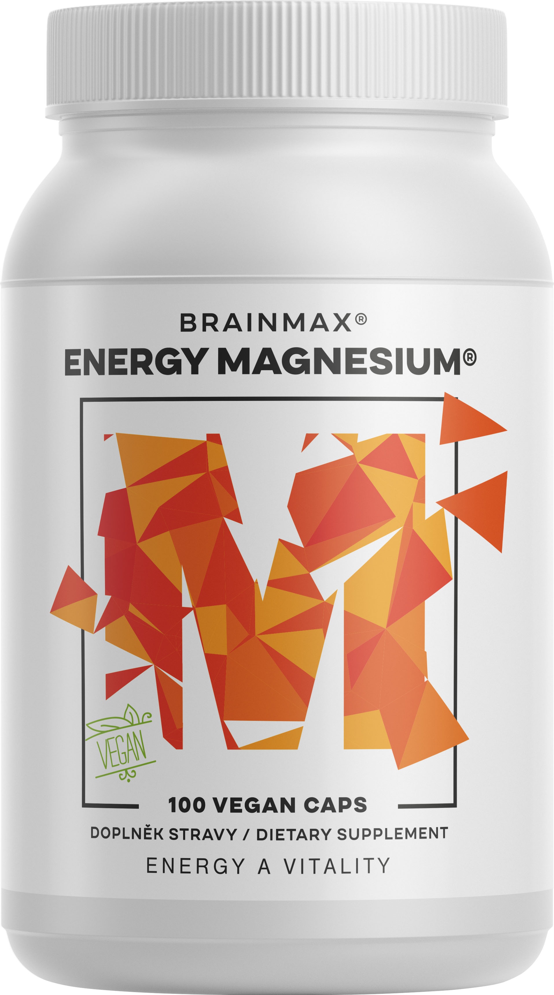 BrainMax Energy Magnesium®, Магнезий Малат 1000 mg, 100 растителни капсули