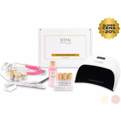 Starnails sada gel Set Uv Led S6 modeláž gelem