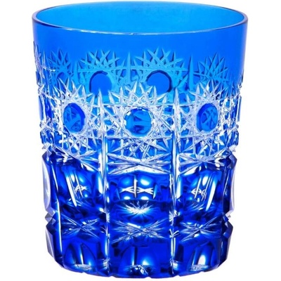 Bohemia Crystal Sklenice na whisky a rum Petra modrá 290 ml