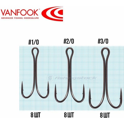 Vanfook Dvojháčiky Long Shank DW-42B veľ.1 8ks