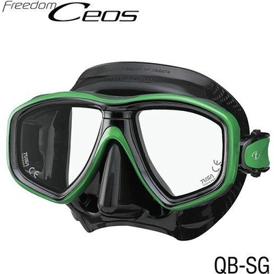 TUSA маска freedom ceos черна/зелена (tus m-212qb sg)