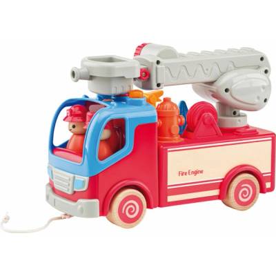 WOODY Požiarnícke auto so zvukmi a svetlom
