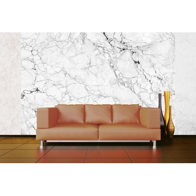 DIMEX ART Самозалепваща се флизелинова фототапета текстура от бял мрамор 375 x 250 см