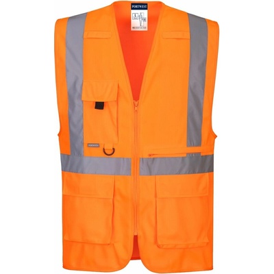 Portwest C357 Hi-Vis reflexná manažérska vesta oranžová