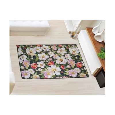 Koberec - běhoun 3D tisk - šíře 80 cm , délka 120 cm - květy