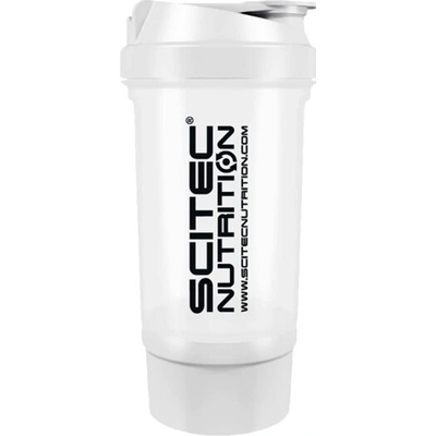 Scitec Traveler shaker 500ml + zásobník - bílý