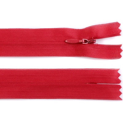 Stoklasa Spirálový zip skrytý No 3 délka 60 cm dederon Balení: 1 ks, Varianta: 148 červená 148 červená