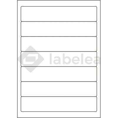 Labelea Samolepiace etikety 192x38 mm biele papierové, na hárku A4, pre laserovú a atramentovú tlač, Farba etikiet Biela, Počet hárkov v balení 100 EPY192038W007S