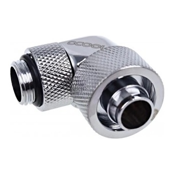 Alphacool Фитинг Alphacool Eiszapfen, Удължител, 90°, 16/10mm, G1/4, Сребрист (1011166)