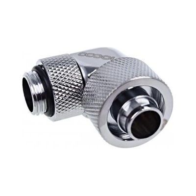 Alphacool Фитинг Alphacool Eiszapfen, Удължител, 90°, 16/10mm, G1/4, Сребрист (1011166)