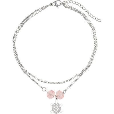 Linda's Jewelry Náramek na nohu želva s krystaly chirurgická ocel INR231 – Zboží Dáma