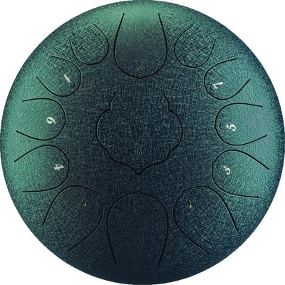 Tongue drum 12" 30cm 13 tónov C-dur Malachia s príslušenstvom
