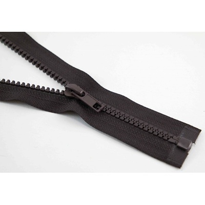Deliteľný kostený zips - dĺžka (30 - 95 cm) - rôzne farby 55 cm Hnědá bez ozdoby