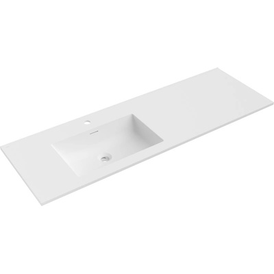 Mexen Otis вградена в плот мивка лява 141 x 46, 5 cm, бяла мат - 25181401L (25181401L)