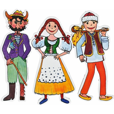 Marionetino bábky Čert a Káča 3 ks