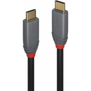 Lindy Кабел Lindy, от USB-C(м) към USB-C(м), 0.5m, 100W, черен (36900)