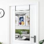 vidaXL Огледало за врата, черно, 50x100 см, стъкло и алуминий (327411)