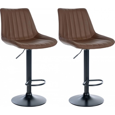 Design-Shop Toni koženka Hnědá / černá 2 ks