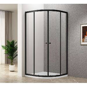 SAPHO Arleta - Четвърткръгла душ кабина 80x80 см, прозрачно стъкло/матово черно BLS800 (BLS800)