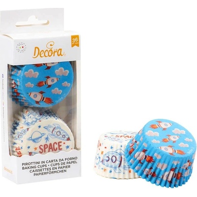 Decora Košíčky na muffiny 36ks vesmír