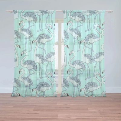 Sablio Záclony Plameniaky: 2ks 150x250cm