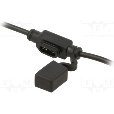 OPTIFUSE LPM-01B-12B Zásuvka; 11mm; 30A; Výv: vodiče; 58V; Barva vodiče: černá; -40÷85°C