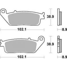 Brzdové destičky SBS zadní HONDA FJS 600 Silver Wing (FCS 600) rok 01-18