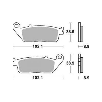 Brzdové destičky SBS zadní HONDA FJS 600 Silver Wing (FCS 600) rok 01-18 – Zboží Mobilmania