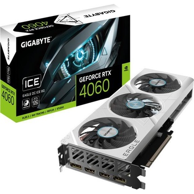 GIGABYTE GeForce RTX 4060 EAGLE OC ICE 8GB GDDR6 128bit (GV-N4060EAGLEOC ICE-8GD)