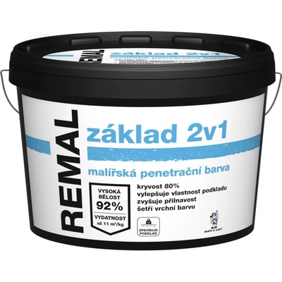 REMAL základ 2v1 maliarska penetračná farba, 15 kg