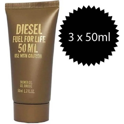 Diesel Fuel For Life sprchový gél 3 x 50 ml