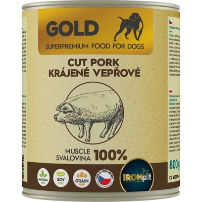 IRONpet Gold Dog Bravčová krájaná svalovina 800 g