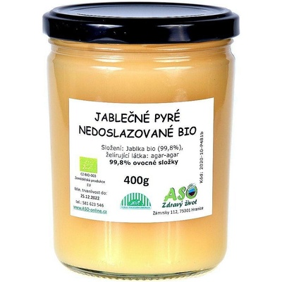 ASO Zdravý život Jablečné Pyré nedoslazované Bio 400 g